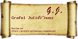 Grafel Juliánusz névjegykártya